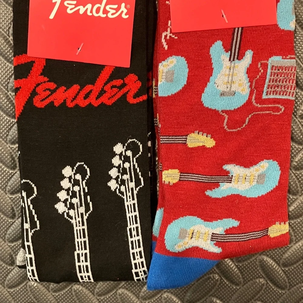 Fender Men's 2 Pair Guitar Socks